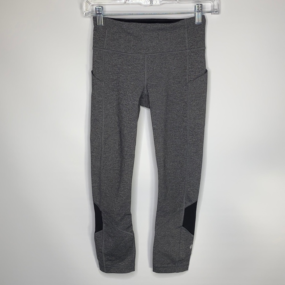 Lululemon Speed Crop Heathered Gray Size 2